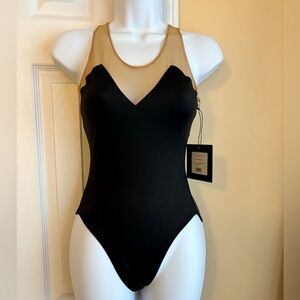 NWT Norma Kamali Racer Deep Mesh MIO - Size XS